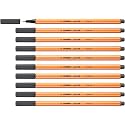 STABILO Fineliner point 88 - Pack of 10 - Deep Cold Grey