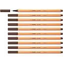 Fineliner - STABILO point 88 - Box of 10 - Umber