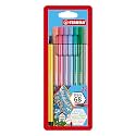 STABILO Pen 68-Sketch Pen-Pastel-Premium-Pack of 8 (Assorted Colours),Medium