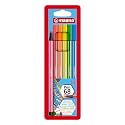 STABILO Pen 68 - Sketch Pen - Premium - Wallet of 6 neon colours