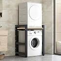 Stackable Drum Washing Machine Cabinet with Dryer Kit Laundry for Bathroom Stora Space Saving Shelf Stand