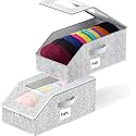 Stackable Hat Storage 2PCS，Holds 24+ Baseball Caps, Grey