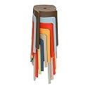 Stackable Plastic Stools 10-Pack, 18" Tall Kids Round Stool Set 165lb Capacity Each, Colorful Classroom Chairs for Children, Lightweight Nesting Stools, Portable & Backless - Easy Clean, Space Saving