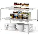 Stacking Kitchen Cabinet Organizer Shelf Risers Plate Rack