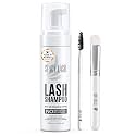 STACY LASH 6.76 fl.oz / 200ml Eyelash Extension Shampoo + Brush/Korean Makeup Remover/Eyelid Foaming Cleanser/Wash for Extensions & Natural Lashes/Supplies for Professional & Home Use
