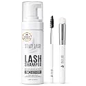 STACY LASH Eyelash Extension Shampoo + Brush / 3.38 fl.oz / 100ml / Korean Makeup Remover/Eyelid Foaming Cleanser/Wash for Extensions & Natural Lashes/Supplies for Professional & Home Use