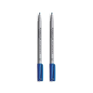 lumocolor non permanent water soluble marker pack of 2 blue