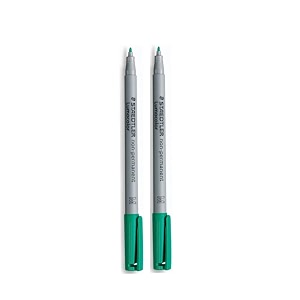 lumocolor non permanent water soluble marker pack of 2 green