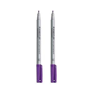 lumocolor non permanent water soluble marker pack of 2 purple