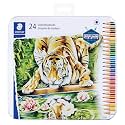 STAEDTLER Triangular Colored Pencils, Metal Tin of 24 Colors, Coloring Pencils for School, Art, Crafts - Art Supplies for Beginners, Students, Hobbyists