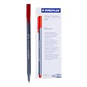 Staedtler Triplus Fineliner Pens - Pack of 10, 0.3mm (Red)
