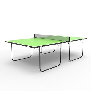 stag family series table tennis table indoor-outdoor compact size tt table with quick assembly easy foldable and portable table set - 1 table top cover2 tt rackets6 balls1 clamp net