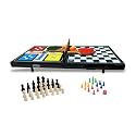 STAG GLOBAL Super Mini 4-in-1 Table Tennis Table | Portable Fun Tabletop Game | 2 Rackets & Balls | 1 Net & Post Set Ludo Pieces | Checkers Pieces | Chess Men (4 in 1)