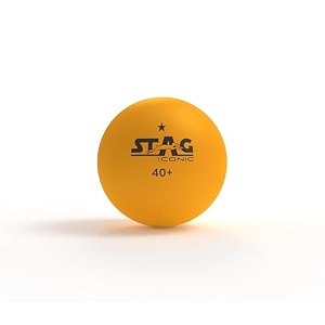stag iconic 1 star ping pong tt balls advanced 40mm table tennis balls for training tournaments and recreational play highly durable for indooroutdoor game-packof12orange