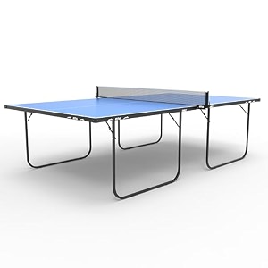 stag with device family series table tennis table  full-size 15mm indoor ping pong table with foldable design wheels for easy mobility net set amp accessories  durable steel frame blue