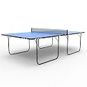 STAG WITH DEVICE Family Series Table Tennis Table | Full-Size 15mm Indoor Ping Pong Table with Foldable Design, Wheels for Easy Mobility, Net Set & Accessories | Durable Steel Frame (Blue)