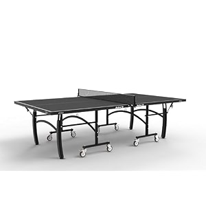 stag iconic active 19 table tennis table with included accessories  professional full-size 19mm indoor ping pong table  quick assembly foldable design  net 2 rackets 3 balls amp cover