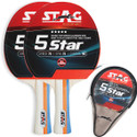 Stag iconic Five star Red, Black Table Tennis Racquet