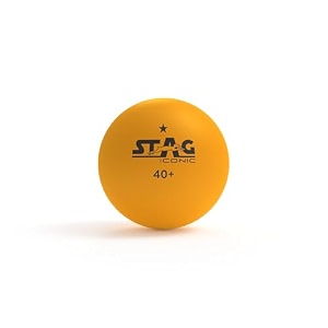 stag iconic 1 star table tennis balls  40mm abs durable tt balls for training tournaments amp recreation  pack of 3 orange