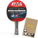 Stag iconic International TT Racquet with Wooden Box Red Table Tennis Racquet