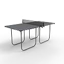 STAG WITH DEVICE Mini Series Table Tennis Table | Compact 12mm Indoor Ping Pong Table with Foldable Design, Durable Steel Frame &amp; Net Set | Space-Saving Table for Home, Kids &amp; Recreation (Blue/Grey)
