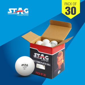 stag iconic seam plastic  advanced high performance 40mm table tennis ball