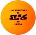 Stag iconic One Star Plastic Table Table Tennis Ball (Pack of 5, Orange)