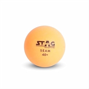stag iconic seam orange table tennis tt balls advanced high performance 40mm ping pong balls for training tournaments - offers great spin durable for indooroutdoor game - pack of 30 orange