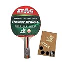 Stag Power Drive Plus Table Tennis Racquet | 174 Grams | Intermediate | ITTF Approved Rubber | Multi- Color