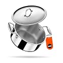 Stahl Artisan Triply 7.2 L, 28 cm Stainless Steel Sauce Pot | Casserole with Lid, Induction &amp; Gas Stove Compatible, Briyani Pot/Handi (Serves 12-14 Pepole)