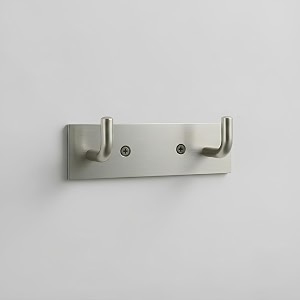 stainless steel 2 hook hanger for doorwall silver matt pack of 4