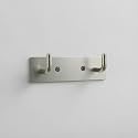 Stainless Steel 2 Hook Hanger for Door/Wall (Silver Matt) Pack of 2