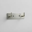 Stainless Steel 2 Hook Hanger for Door/Wall (Silver Matt) Pack of 4