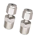 1/4 Compression Fitting, Stainless Steel 304 Tube Fittings,2 Pcs