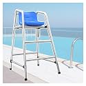 Stainless Steel 304 Lifeguard Chair for Poolside, 47/59/70 Inch Tall Durable Outdoor/Indoor Rescue Chair, Heavy-Duty Floor Standing Lifeguard Stand for Swimming Pools