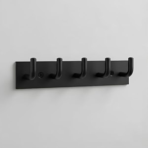 stainless steel 5 hook hanger for doorwall black pack of 2