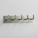 Stainless Steel 5 Hook Hanger for Door/Wall (Silver Matt) Pack of 3