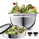 Stainless Steel 74oz Salad Bowl Kit, Salad Bowls to Go for Lunch (Mirror)