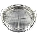 Stainless Steel Air Fryer Basket and Tray Set for Oven – 2 Piece Crisper Tray with Non-Stick Mesh Basket (Round Air Fry With Basket)