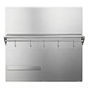 Range Backsplash – 30"x30" 304 Stainless Steel Backsplash with Storage Shelf &amp; Magnetic Knife Holder, Stove Backsplash for Kitchen Wall Protection, Pre-Drilled Holes for Easy Installation &amp; Easy Clean