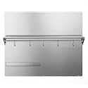 Range Backsplash – 36"x30" Stainless Steel Backsplash with Storage Shelf & Magnetic Knife Holder, Stove Backsplash for Kitchen Wall Protection, Pre-Drilled Holes for Easy Installation & Easy Clean