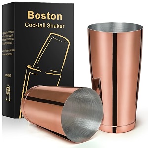 stainless steel boston shaker - 2-piece 18oz amp 28oz professional bartender cocktail shaker bartender shaker kit - ctsk0013 copper