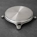 Stainless Steel Polpat Chakla Roti Chapati Board with Rolling Pin Belan | Standard Silver | Made in India