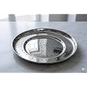 Stainless Steel Chapati Basket & Bhakhri Dish, Heavy Duty Roti Serving Plate for Chapati, Bhakri, Khakhra, Naan, Paratha Puri, Rust-Resistant Indian Bread Serving Tray for Home, Kitchen & Dining Table