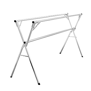 stainless steel clothes rack floor folding indoor and outdoor balcony outdoor vertical x-shaped three poles 240 centimeters