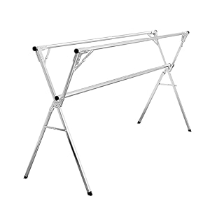 stainless steel clothes rack floor folding indoor and outdoor balcony outdoor vertical x-shaped three poles 200 centimeters