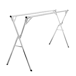 stainless steel clothes rack floor folding indoor and outdoor balcony outdoor vertical x-shaped double pole 200 centimeters