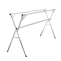 Stainless Steel Clothes Rack, Floor Folding, Indoor and Outdoor Balcony, Outdoor, Vertical, X-Shaped (Three Poles, 240 Centimeters)