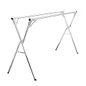 Stainless Steel Clothes Rack, Floor Folding, Indoor and Outdoor Balcony, Outdoor, Vertical, X-Shaped (Double Pole, 240 Centimeters)