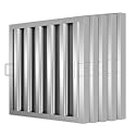 Stainless Steel Commercial Kitchen Hood Filter 19.5W x 19.5H Inch Range Hood Baffle Grease Rated Commercial Kitchen Exhaust Hood 5 Grooves Hood Filter (5 Pack)